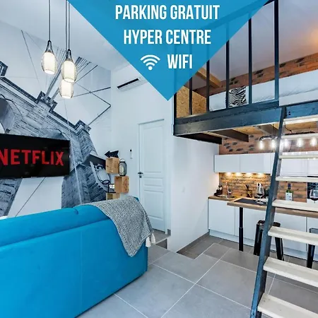 Apartment L'industriel Agenais - Appart'hotel - Clim - Netflix - Parking Gratuit - Nestor & Margot Agen